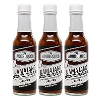 Adoboloco Hot Sauce Hamajang Hawaiian Spicy Chili Sauce (3-Pack) 5oz Very Hot Smoked Ghost Pepper Chili Sauce - Featured on Hot Ones!