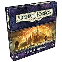 Arkham Horror The Card Game Path to Carcosa Deluxe EXPANSION - Uncover Madness and Mystery! Cooperative Living Card Game, Ages 14+, 1-4 Players, 1-2 Hour Playtime, Made by Fantasy Flight Games