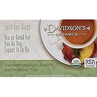Davidson's Organics, Red, Green & White Tea, 100-count Unwrapped Tea Bags