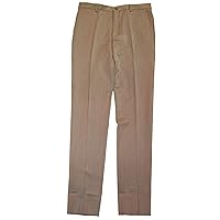 Ralph Lauren Polo Mens Flat Front Gabardine Wool Dress Pants Italy Brown