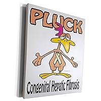 3dRose Chicken Pluck Congenital Hepatic Fibrosis Awareness... - Museum Grade Canvas Wrap (cw_114728_1)