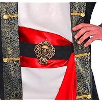 Black & Red Satin Adjustable Pirate Belt - One Size Fits Most (Pack of 1) - Perfect for Costume Accessory Or Everyday Wear