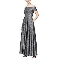 Alex Evenings Women's Long Printed Ballgown Dress