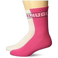 HUGO Men's 2-Pack Line Logo Ribbed Socks