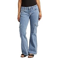 Silver Jeans Co. Women's Low Rise Cargo Pocket Jeans