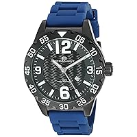 Oceanaut Men's 'Aqua One' Quartz Stainless Steel and Silicone Watch, Color:Blue (Model: OC2713)