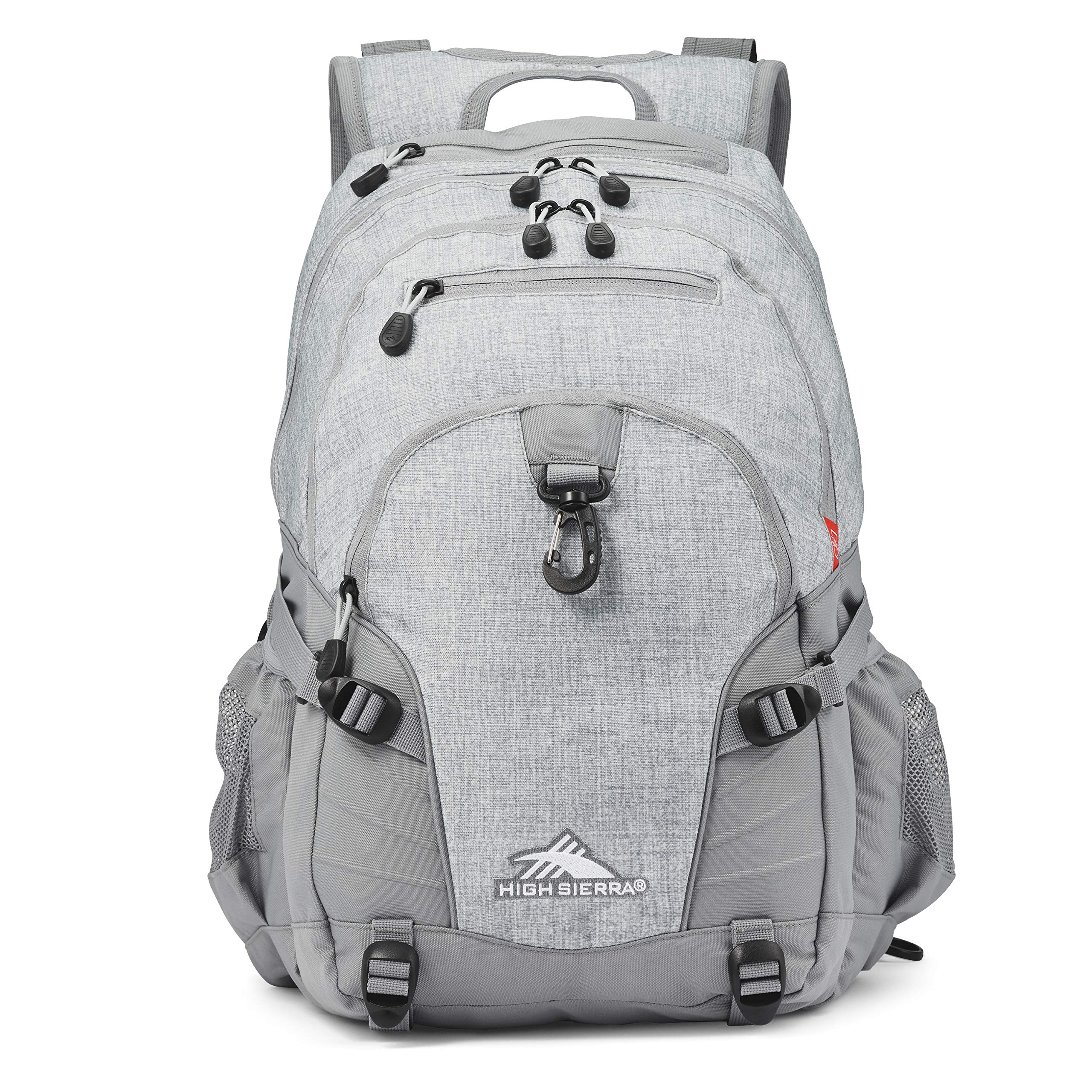 High Sierra Loop Backpack, Travel, or Work Bookbag with tablet sleeve, One Size, Silver Heather