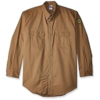 FS7 - Khaki - Xlarge Stallon FR Flame Resistant Cotton Work Shirt, FS7-KHK, X-Large