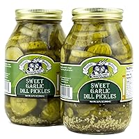 Amish Wedding Sweet Garlic Dill Pickles 32oz (Pack of 2)