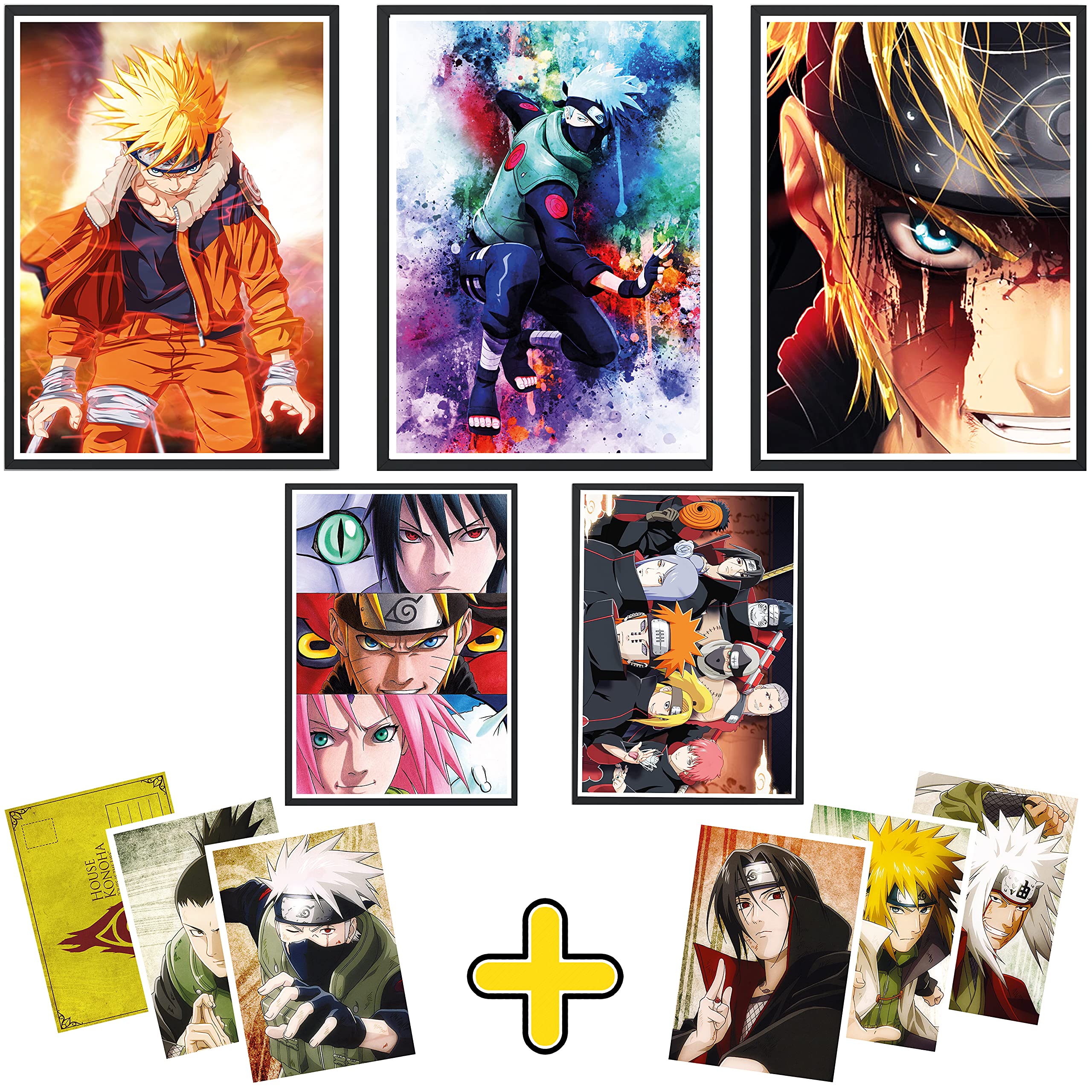 Mua Naruto Poster for Wall Decoration, Set of 5 Anime Posters ...
