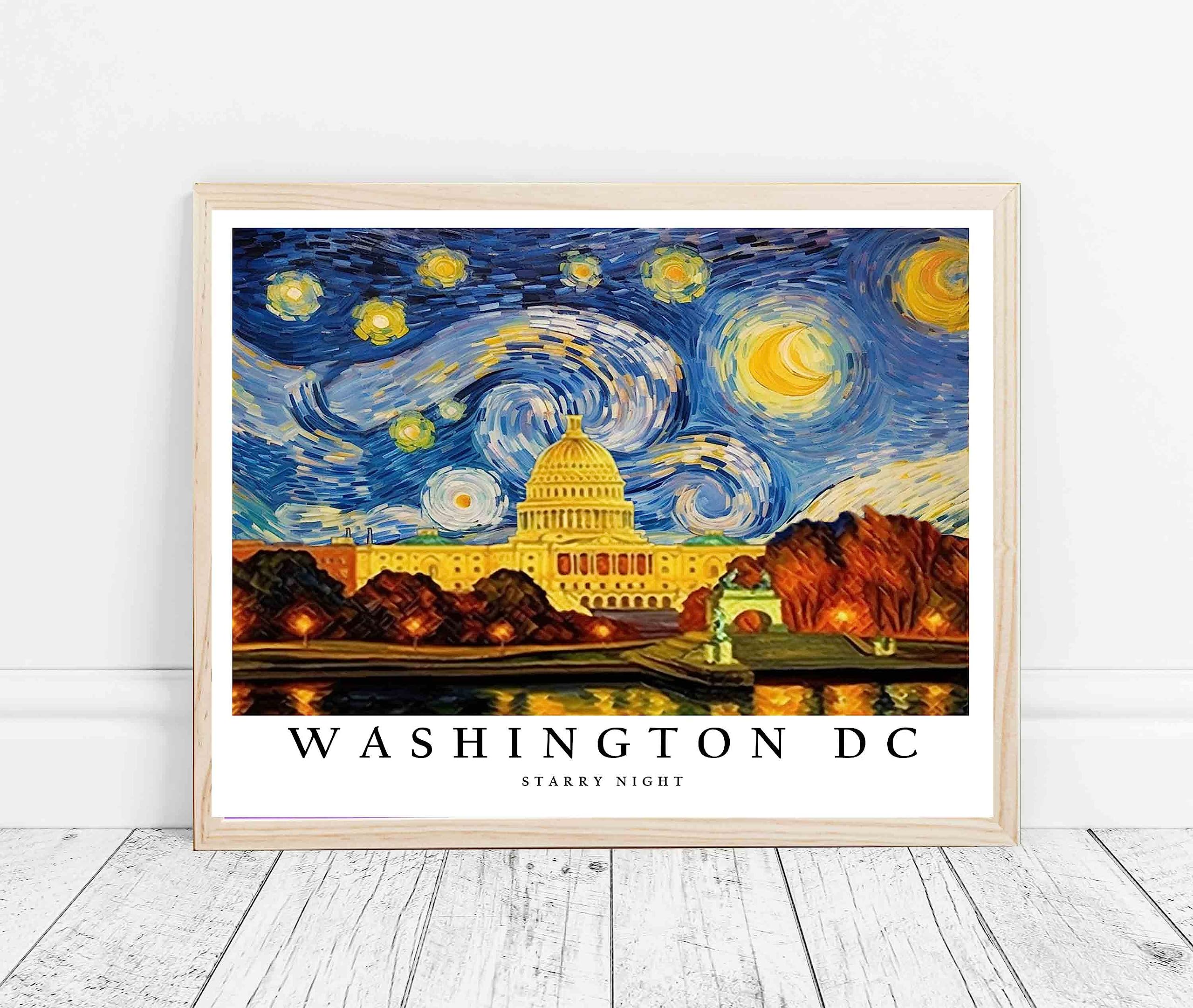 Mua Washington DC Starry Night Poster Art Print, Starry Night ...