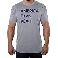 America F Yeah! Funny Men's 4th of July T-Shirts, Graphic Tees for Men