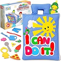 for Kids - Interactive Felt Busy Book - Montessori Quiet Books for Toddlers - Carry on Travel Quiet Activity Book - Soft Fabric Quiet Books for Children - 10 Pages for Early Learning