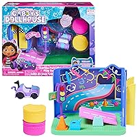 Gabby's Dollhouse, Playroom with Carlite Toy Car, Accessories, Furniture and Surprise Boxes