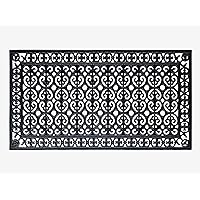A1HC Large Floor Mat, Natural Rubber, 30”x60”, Ideal for Outside Entryway, Scrapes Shoes Clean of Dirt & Grime, Heavy Duty Doormat for Indoor Outdoor, Front Door Mat for Entry, Patio, Busy Areas