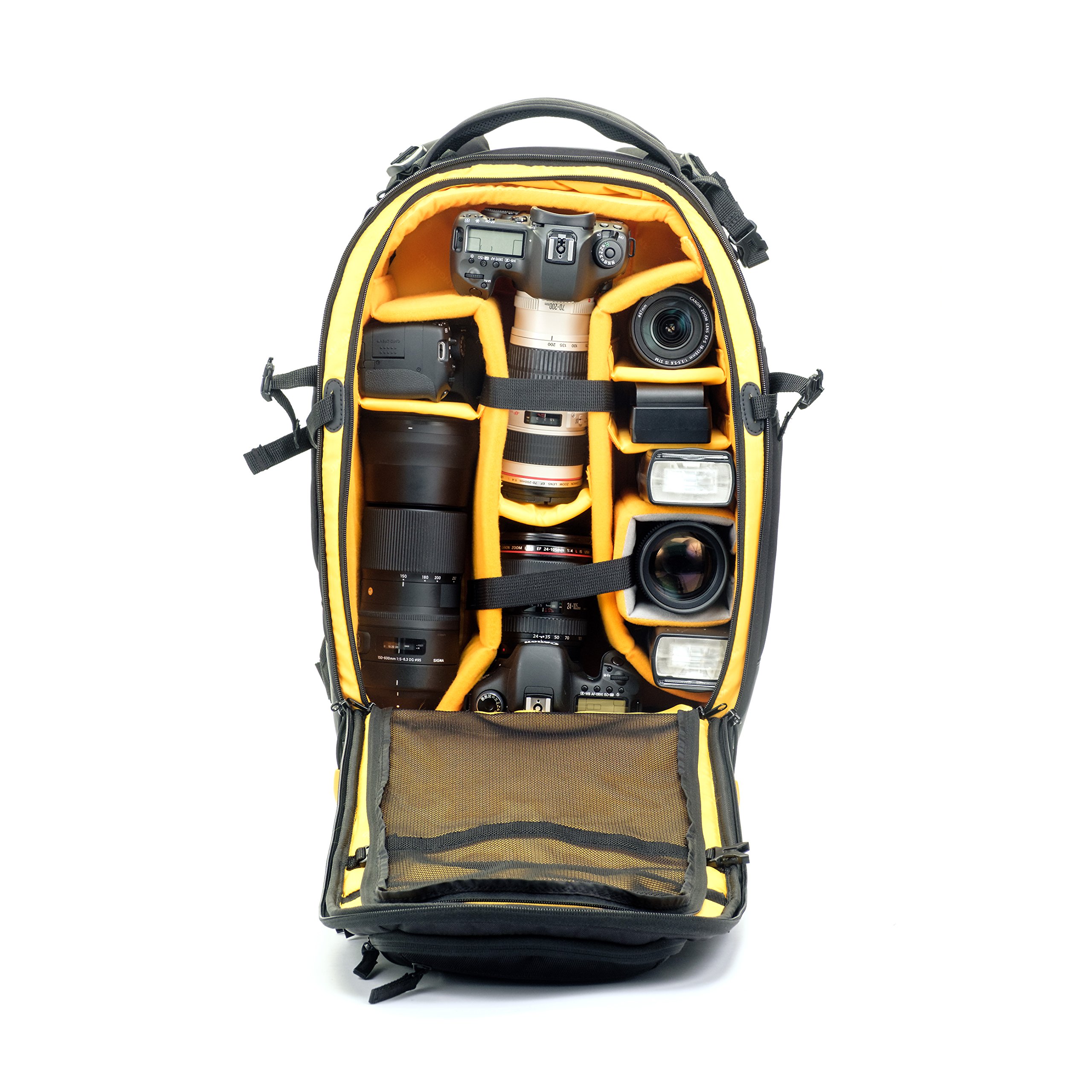 Vanguard ALTA Fly 58T DSLR Camera Backpack, 4 Wheel Spinner/Trolley, Black, Full-Size