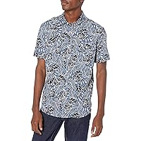 Nautica Men's Floral Print Linen Shirt
