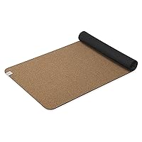 Cork Yoga Exercise Mat | Natural Sustainable Cork Resists Sweat and Odors | Non-Slip TPE Backing Prevents Slipping| Great for Hot Yoga, Pilates, Fitness Working Out (68