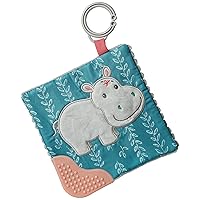 Mary Meyer Crinkle Teether Toy with Baby Paper and Squeaker, 6 x 6-Inches, Jewel Hippo