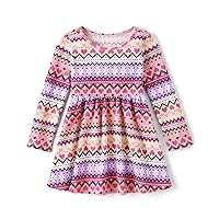 The Children's Place baby girls Long Sleeve Knit Casual Skater Dress