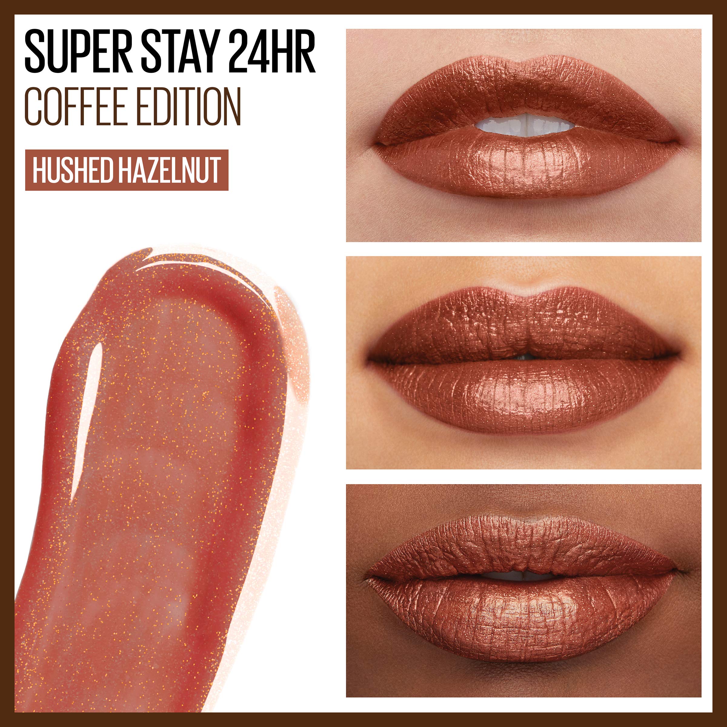 Maybelline SuperStay 24, 2-Step Liquid Lipstick, Coffee Edition, Hushed Hazelnut