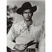 Clint Walker, Vintage TV Star, Cheyenne, 8 X 10 Photo Autograph on Glossy Photo Paper