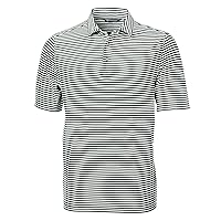 Big & Tall Short Sleeve Virtue Eco Pique Stripe Recycled Mens Big and Tall Polo