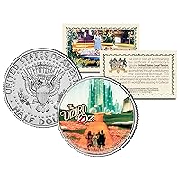 WOZ Wizard - Emerald City JFK Kennedy Half Dollar U.S. Coin with Certificate and Capsule - Licensed