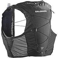 Salomon Active Skin 4 Running Hydration Pack with flasks, Black, XS