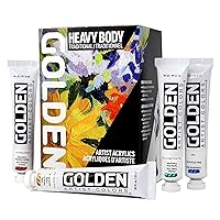 Golden Artist Colors, Heavy Body Acrylics, 8-color Traditional Set
