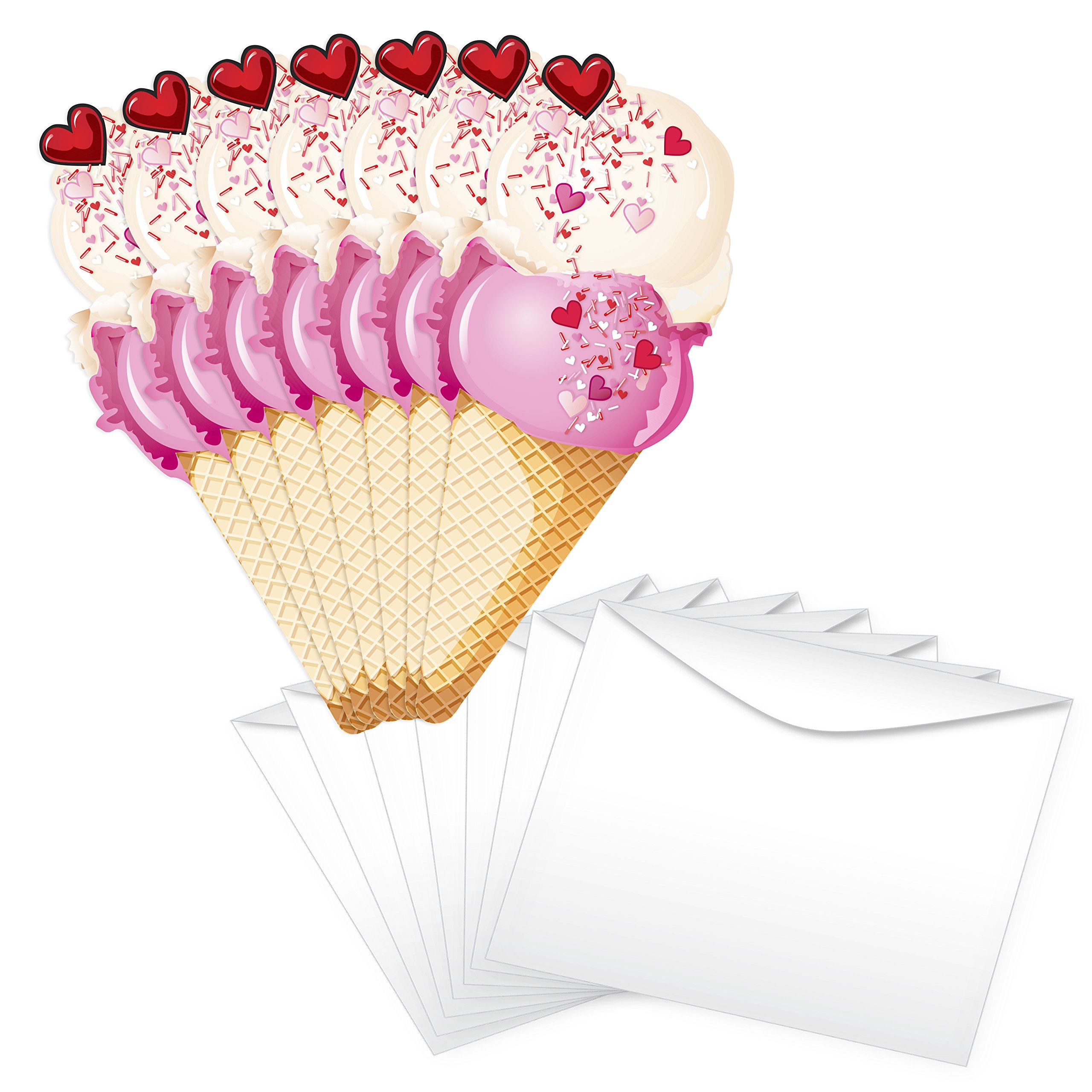 28-Pack Strawberry & Cherry Valentines Day Cards with Envelopes I Scratch & Sniff Valentines Day Cards for Kids School I Valentines Day Gifts for Kids Party Favor I Valentines Cards for Kids Classroom