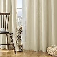 Joydeco Linen Curtains 108 Inch Length 2 Panels Set, Curtains for Living Room, Light Filtering Curtains 108 Inches Long, Living Room Curtains 108 Inches Long(W52 x L108 Inch, Pistachio Shell)