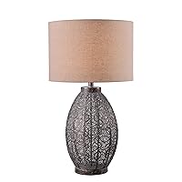 Kenroy Home 34049AGDBRZ Adaline Table Lamp with Distressed Bronze Finish, Casual Style, 29.5