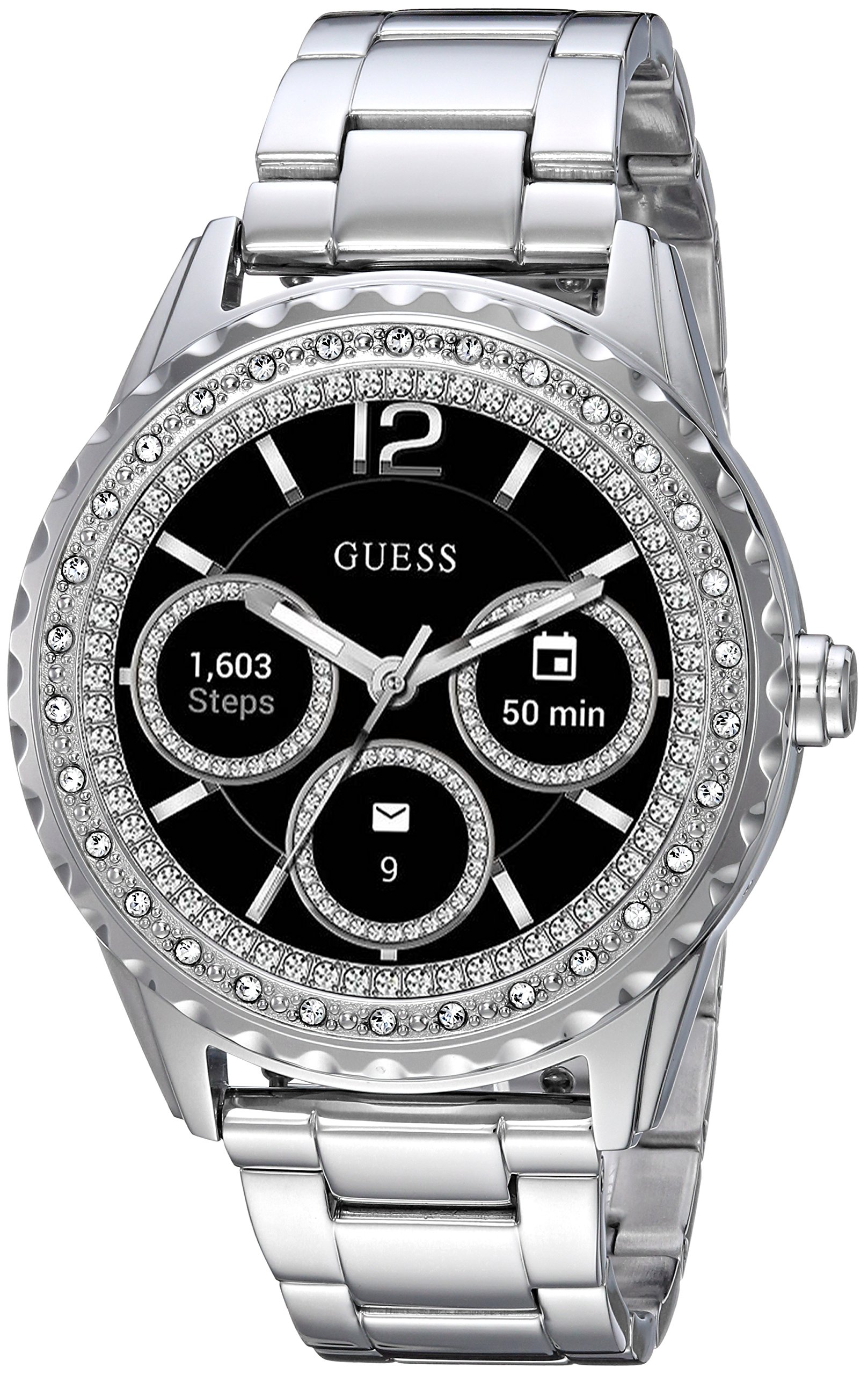 GUESS 42mm Stainless Steel Android Wear Touch Screen Smartwatch