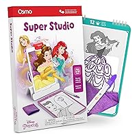 Super Studio Disney Princess - Ages 5-11 - Learn to Draw - For iPad or Fire Tablet - Educational Learning Games - STEM Toy Gifts for Kids, Boy & Girl - Ages 5 6 7 8 9 10 11 (Osmo Base Required)