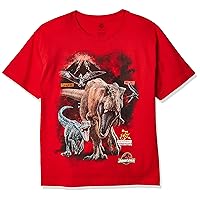 Jurassic World Boys 2 T-rex & Raptor Short Sleeve T-Shirt