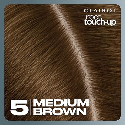 Clairol Root Touch-Up by Nice'n Easy Permanent Hair Dye, 5 Medium Brown Hair Color, Pack of 2