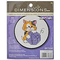 Dimensions 73038 Cute Kitten Counted Cross Stitch Kit for Beginners, 3