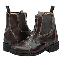 Kids children Challenger Zip Zipped Paddock English Horse Riding Leather Boots