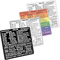 (M1+Intel 3-Pack BlackWhiteClear) Mac OS Reference Keyboard Shortcut Sticker - Vinyl - Size 3.25 inx3.25 in Compatible with MacBook Pro Air iMac Mini