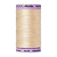Mettler Silk-Finish Solid Cotton Thread, 547 yd/500m, Eggshell