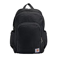 Carhartt 25L Classic Backpack, Durable Water-Resistant Pack with Laptop Sleeve, Black, One Size
