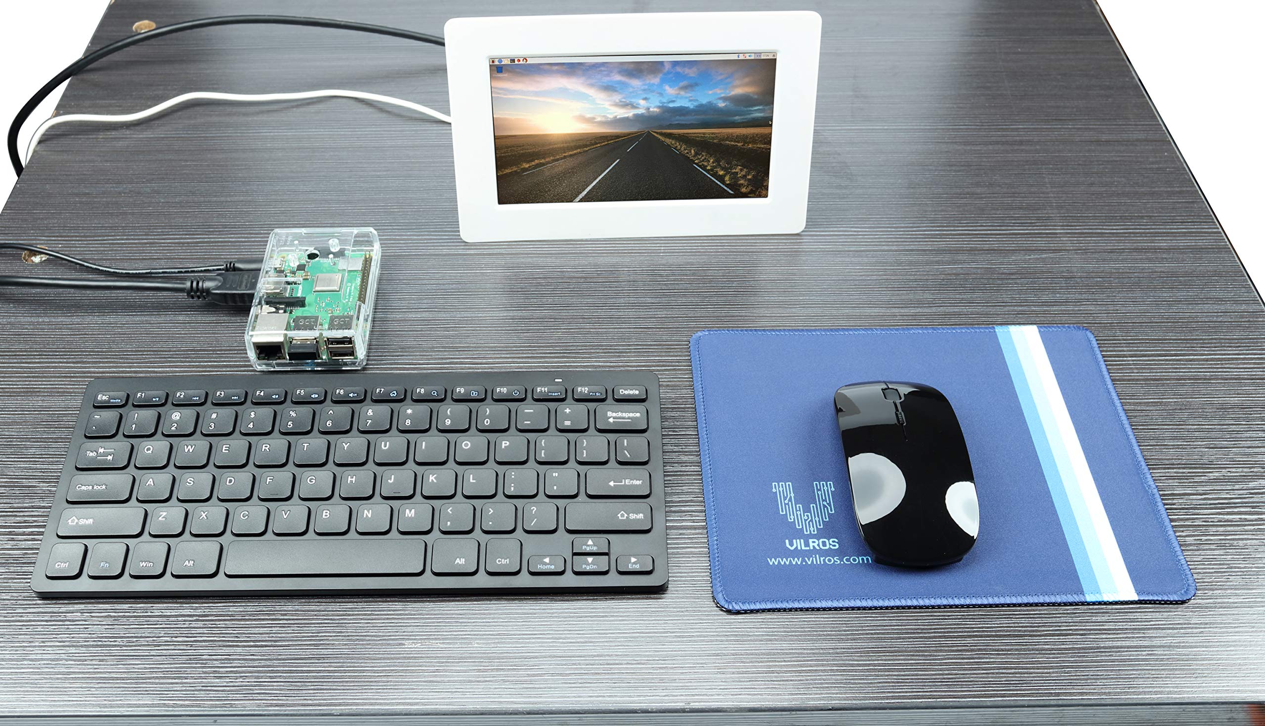 Vilros 2.4GHz Wireless Keyboard and Mouse with Mouse-Pad-Great for Raspberry Pi
