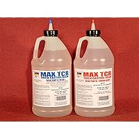 MAX TCR A/B 1-Gallon Kit ⁂ Epoxy Resin for Floral Arrangements ⁂ Creates Clear Water Simulation for Flower Arrangements ⁂ Long Working Time ⁂ Cures Flexible to Prevent Glass Vase Breakage