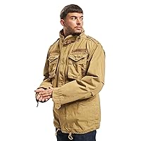 M-65 Giant Jacket - Breathable Field Jacket for Man, with Removable Inner Lining and Concealed Hood, Camel - 3XL