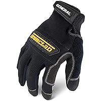 General Utility Work Gloves GUG, All-Purpose, Performance Fit, Durable, Machine Washable, (1 Pair) Black
