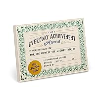 Everyday Achievement Adult Award Paper Certificate Note Pad & Funny Trophy Pad, 5.15 x 7-inches