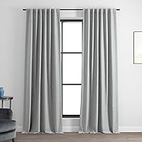 HPD Half Price Drapes Bellino Room Darkening Curtains 84 Inches Long Curtains for Bedroom & Living Room (1 Panel), 50W x 84L, Vista Grey