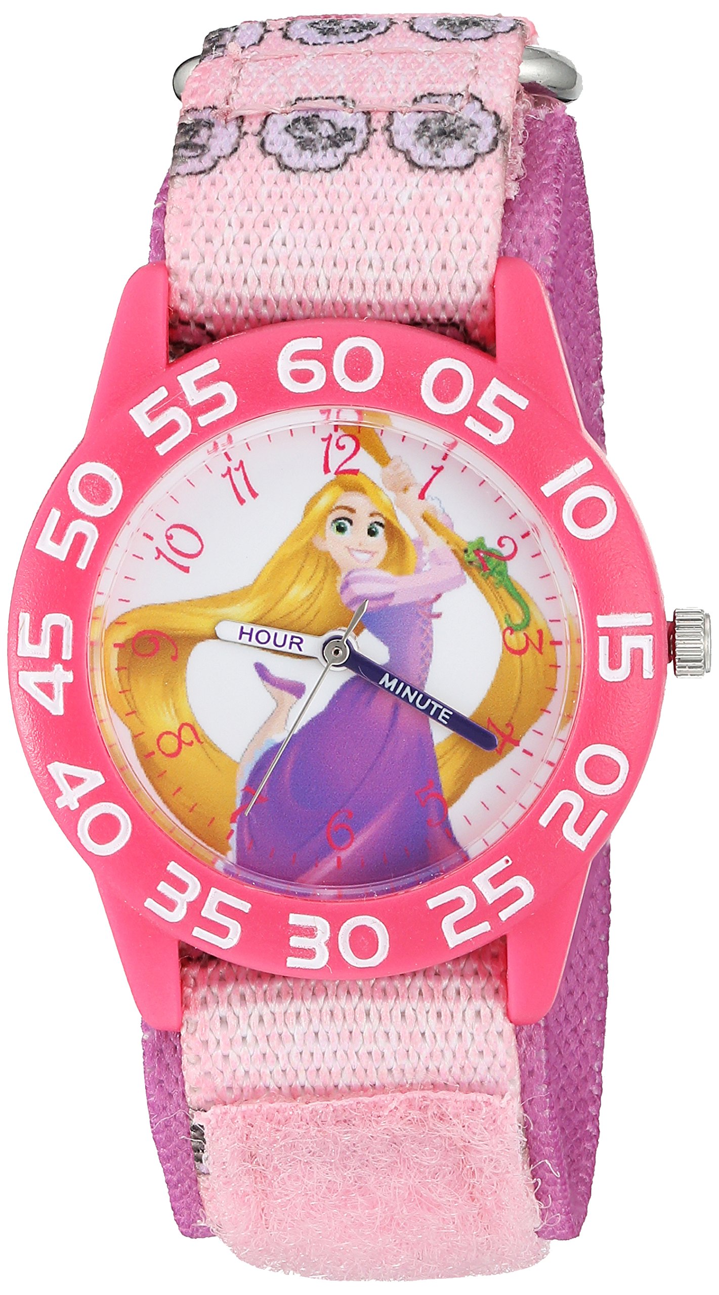 Disney Girl's 'Rapunzel' Quartz Plastic and Nylon Watch, Color:Purple (Model: W002967)