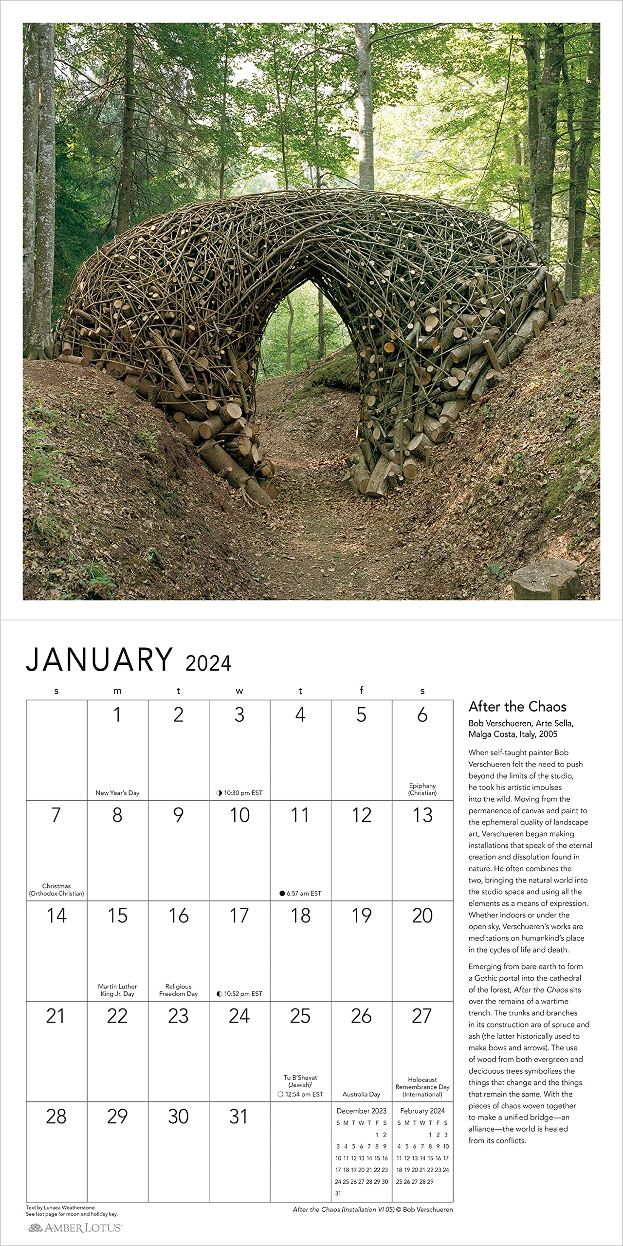 Environmental Art 2024 Wall Calendar: Contemporary Art in the Natural World | 12